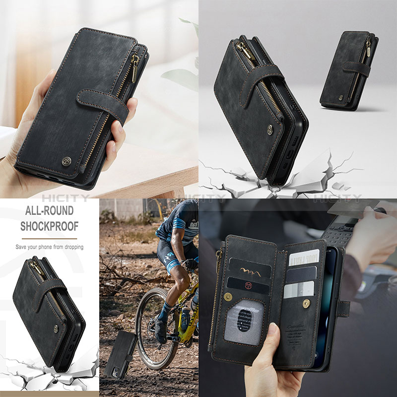 Funda de Cuero Cartera con Soporte Carcasa H28 para Apple iPhone 14 Pro