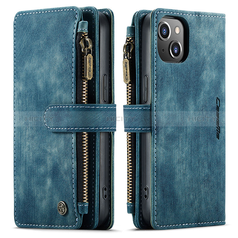 Funda de Cuero Cartera con Soporte Carcasa H28 para Apple iPhone 15