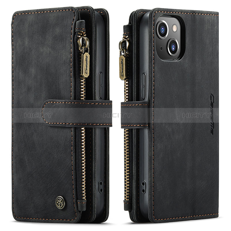 Funda de Cuero Cartera con Soporte Carcasa H28 para Apple iPhone 15