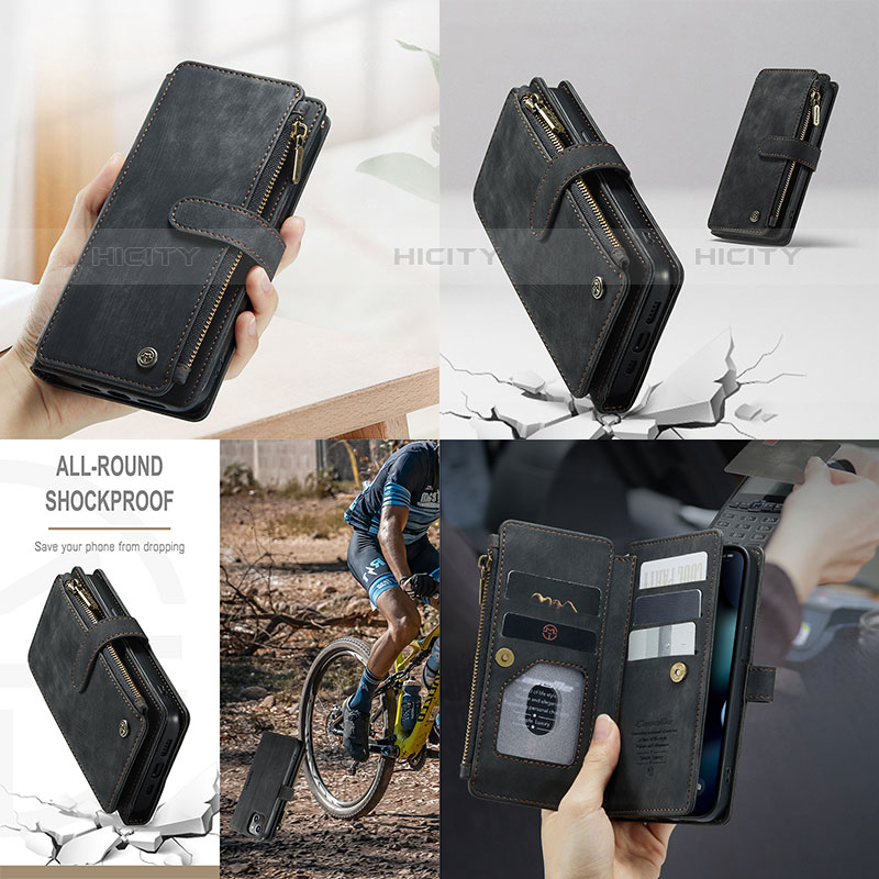 Funda de Cuero Cartera con Soporte Carcasa H28 para Apple iPhone 16 Pro Max