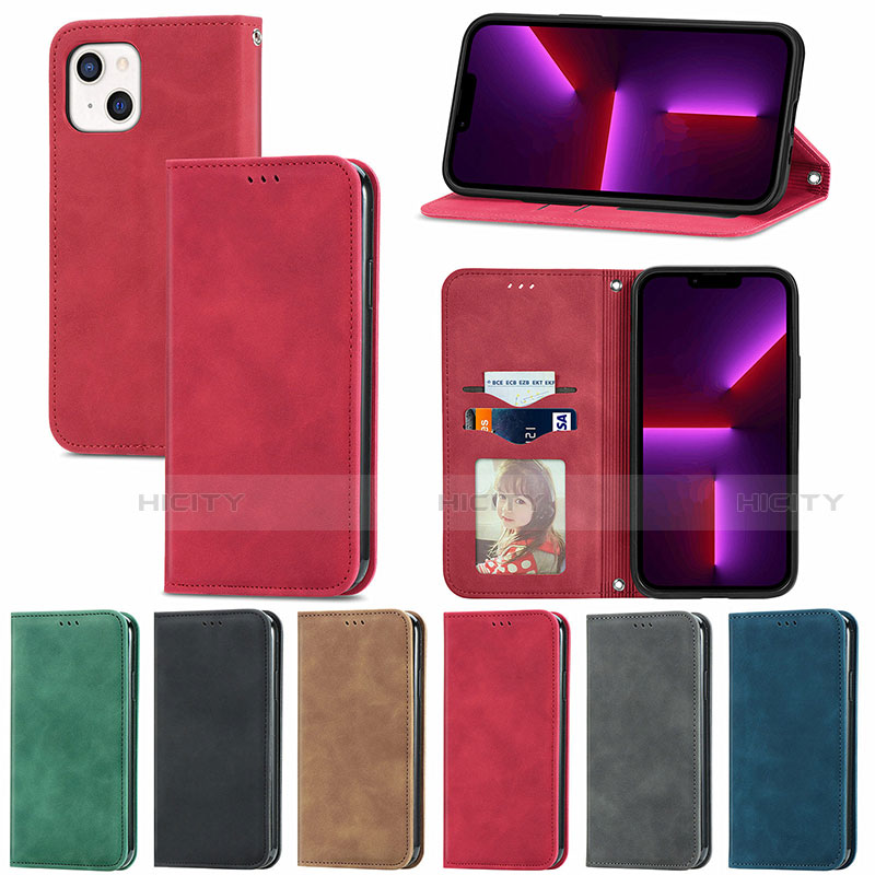 Funda de Cuero Cartera con Soporte Carcasa H30 para Apple iPhone 13