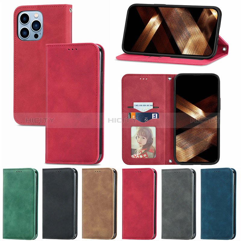 Funda de Cuero Cartera con Soporte Carcasa H30 para Apple iPhone 14 Pro