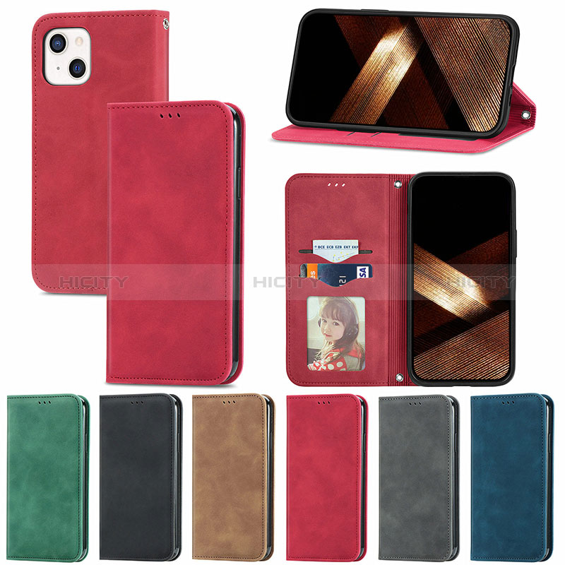 Funda de Cuero Cartera con Soporte Carcasa H30 para Apple iPhone 15 Plus