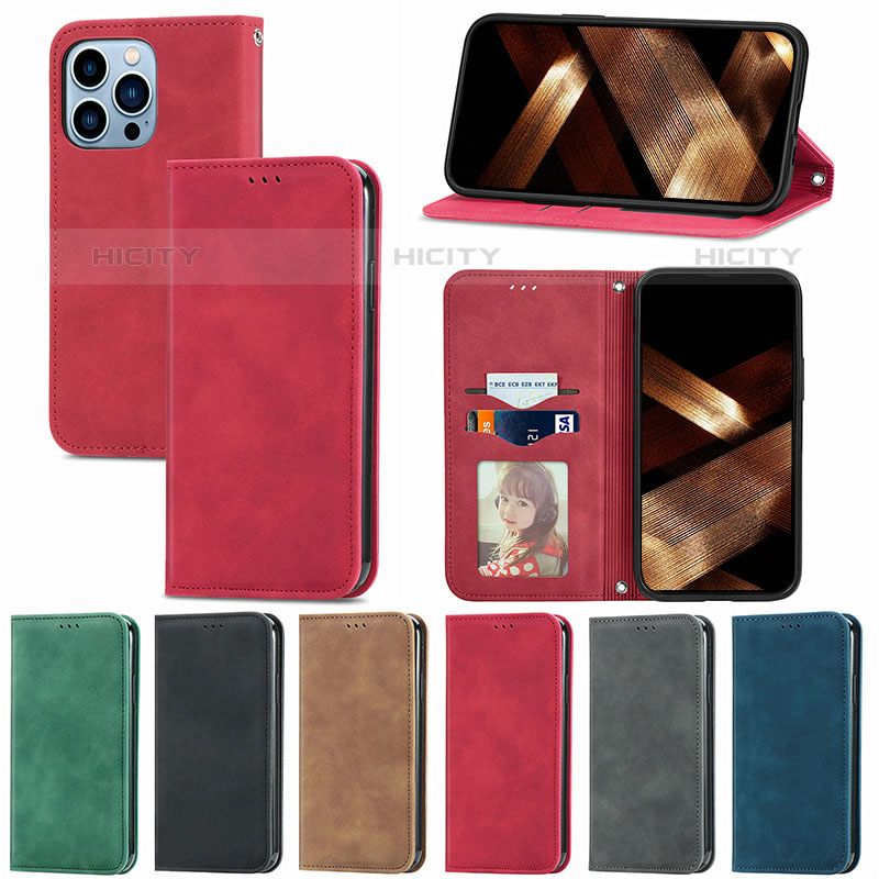 Funda de Cuero Cartera con Soporte Carcasa H30 para Apple iPhone 15 Pro