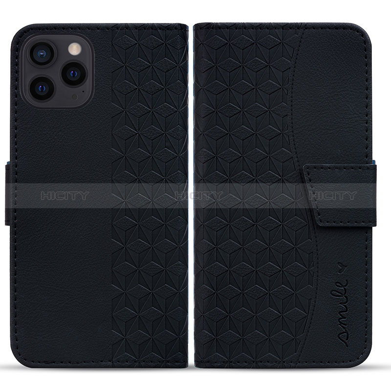 Funda de Cuero Cartera con Soporte Carcasa HF1 para Apple iPhone 16 Pro Negro