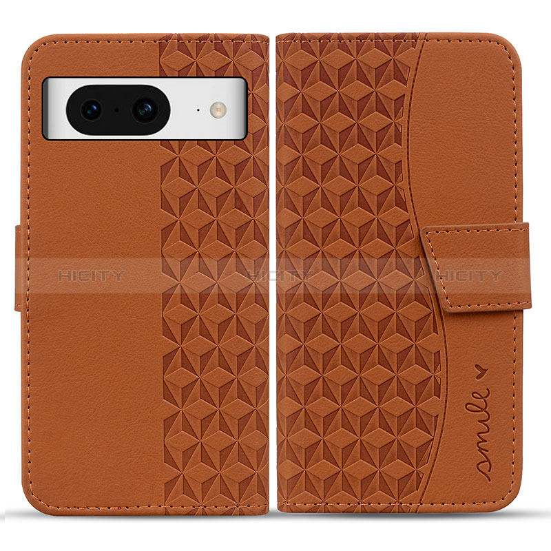 Funda de Cuero Cartera con Soporte Carcasa HF1 para Google Pixel 8 5G Marron