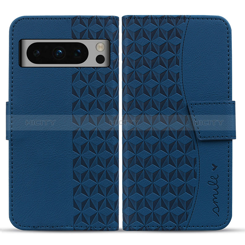 Funda de Cuero Cartera con Soporte Carcasa HF1 para Google Pixel 8 Pro 5G Azul