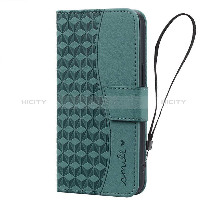 Funda de Cuero Cartera con Soporte Carcasa HF2 para Apple iPhone 14 Pro Verde