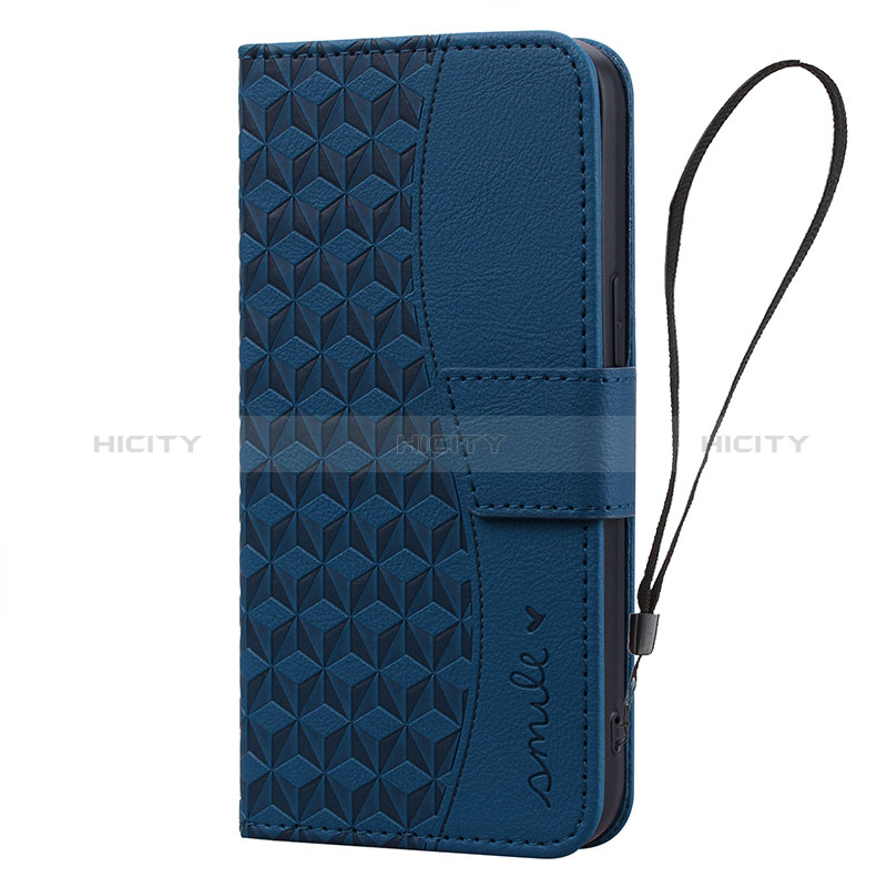 Funda de Cuero Cartera con Soporte Carcasa HF2 para Apple iPhone 15 Pro Azul