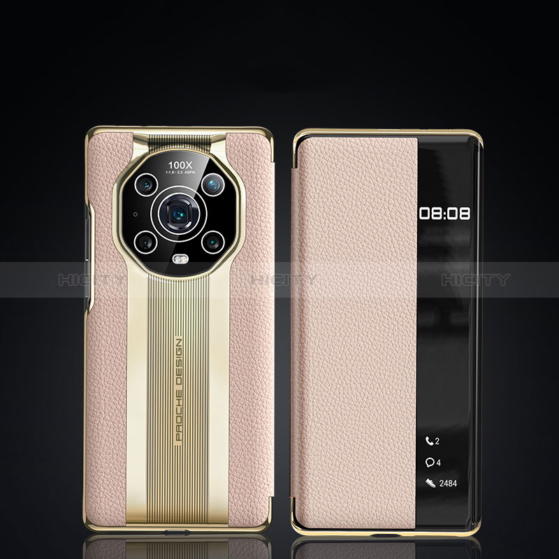 Funda de Cuero Cartera con Soporte Carcasa JB2 para Huawei Honor Magic4 Pro 5G Oro