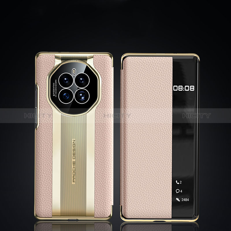 Funda de Cuero Cartera con Soporte Carcasa JB2 para Huawei Mate 50 Oro