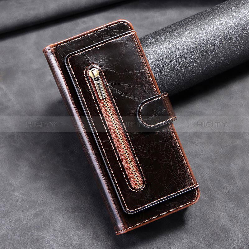 Funda de Cuero Cartera con Soporte Carcasa JD1 para Samsung Galaxy Z Fold3 5G Marron