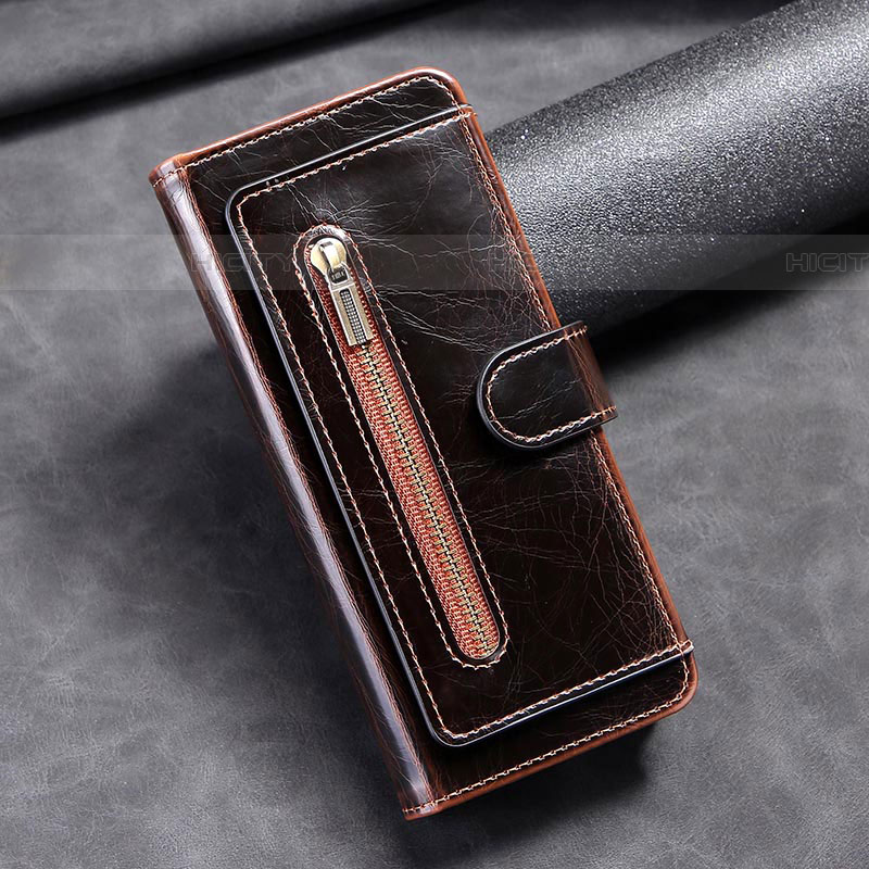 Funda de Cuero Cartera con Soporte Carcasa JD1 para Samsung Galaxy Z Fold4 5G Marron