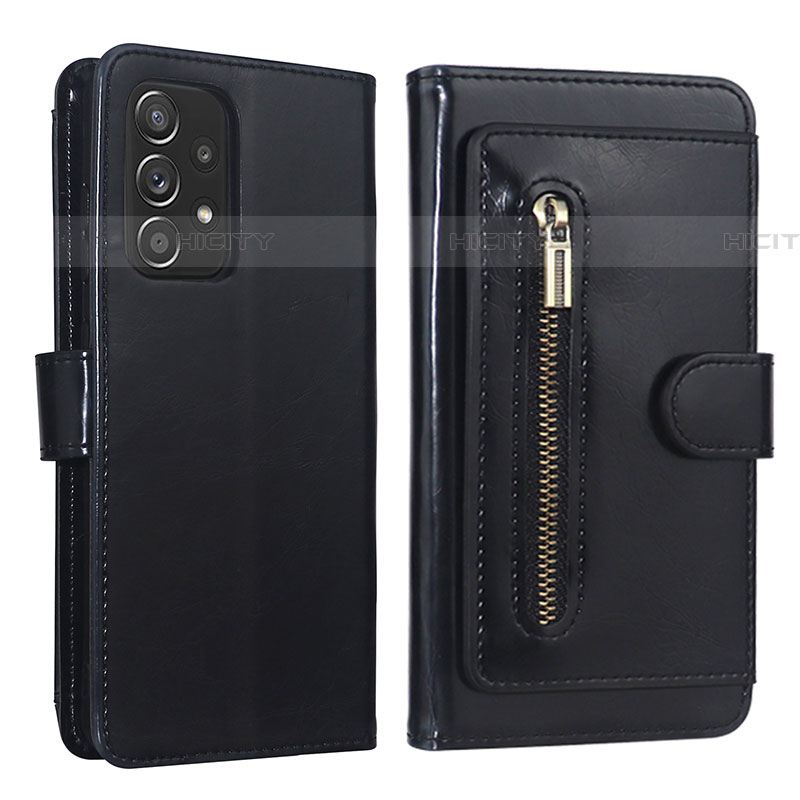 Funda de Cuero Cartera con Soporte Carcasa JDK para Samsung Galaxy A52 4G Negro