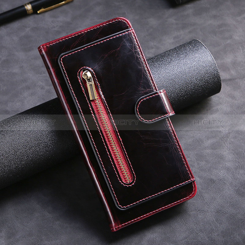 Funda de Cuero Cartera con Soporte Carcasa JDK para Xiaomi Mi 11i 5G Rojo