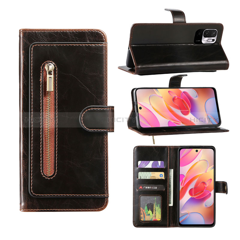 Funda de Cuero Cartera con Soporte Carcasa JDK para Xiaomi Redmi Note 10 5G