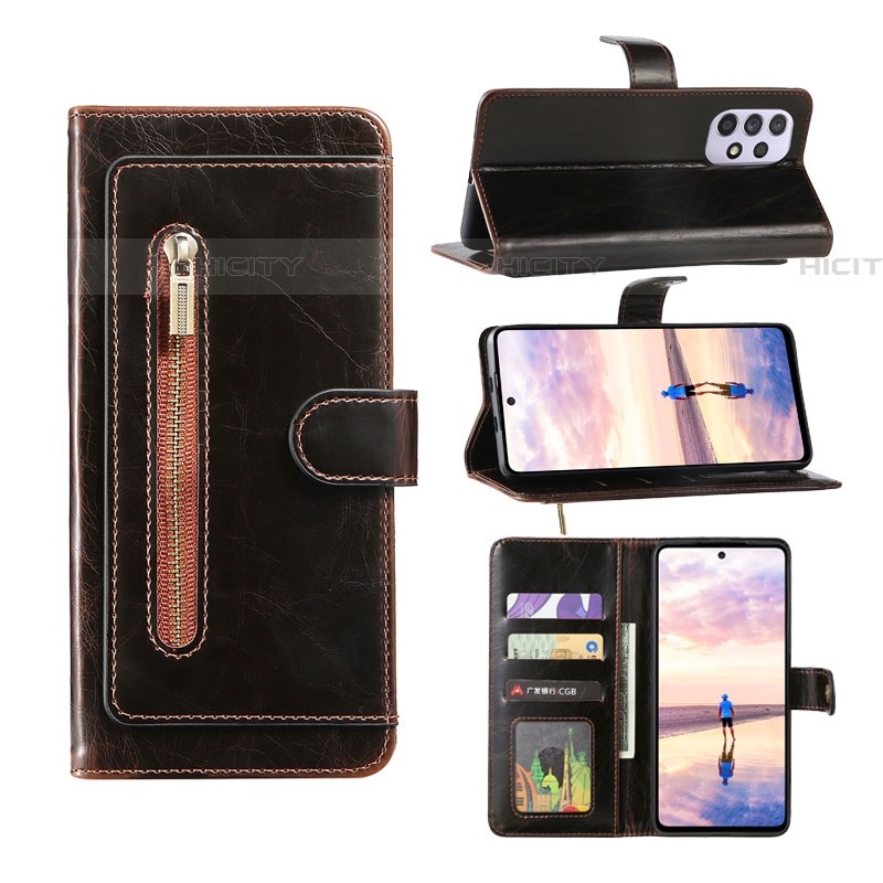 Funda de Cuero Cartera con Soporte Carcasa JDK1 para Samsung Galaxy A52 4G Marron