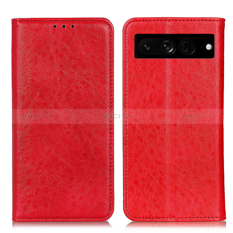 Funda de Cuero Cartera con Soporte Carcasa K01Z para Google Pixel 7 Pro 5G Rojo