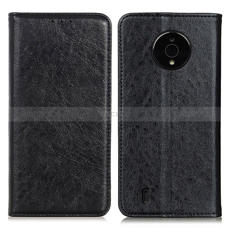 Funda de Cuero Cartera con Soporte Carcasa K01Z para Nokia C200 Negro