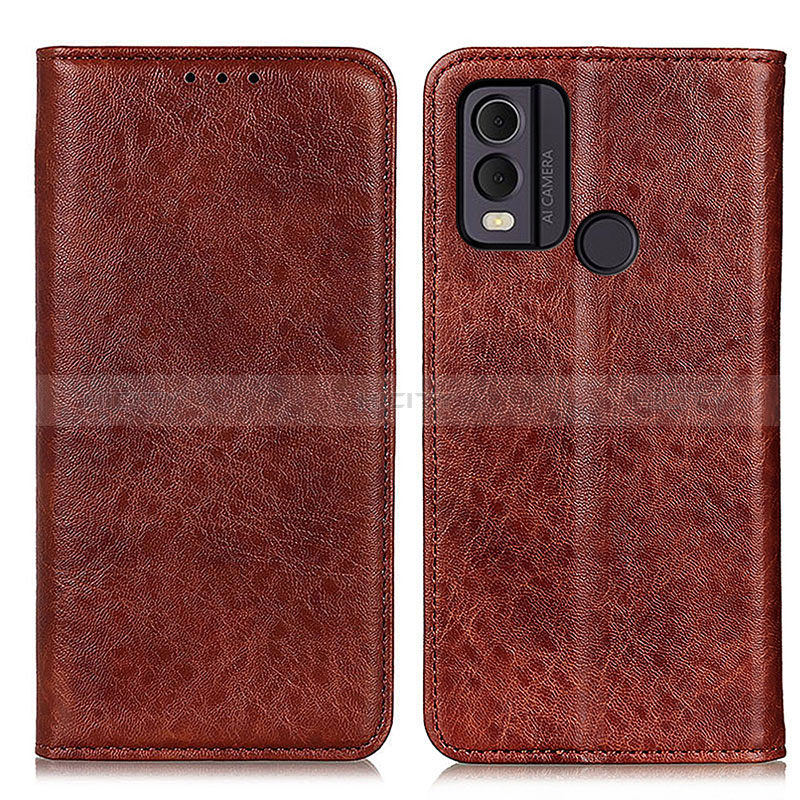 Funda de Cuero Cartera con Soporte Carcasa K01Z para Nokia C22 Marron