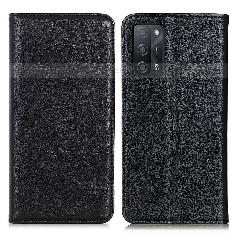 Funda de Cuero Cartera con Soporte Carcasa K01Z para Oppo A53s 5G Negro