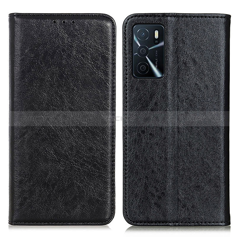 Funda de Cuero Cartera con Soporte Carcasa K01Z para Oppo A54s Negro