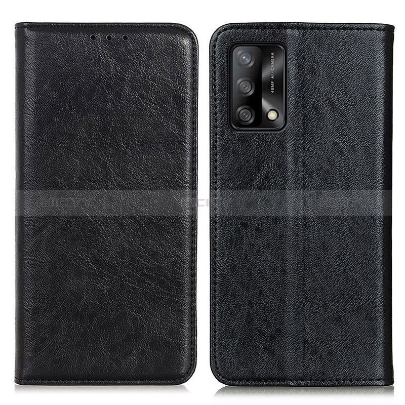 Funda de Cuero Cartera con Soporte Carcasa K01Z para Oppo F19s Negro