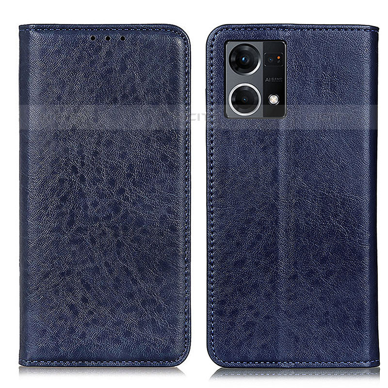 Funda de Cuero Cartera con Soporte Carcasa K01Z para Oppo F21 Pro 4G Azul