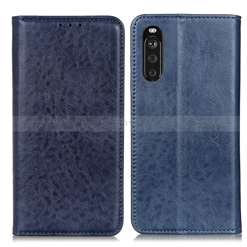 Funda de Cuero Cartera con Soporte Carcasa K01Z para Sony Xperia 10 III Lite Azul