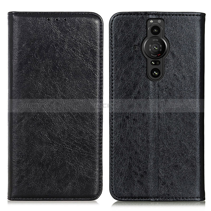 Funda de Cuero Cartera con Soporte Carcasa K01Z para Sony Xperia PRO-I Negro