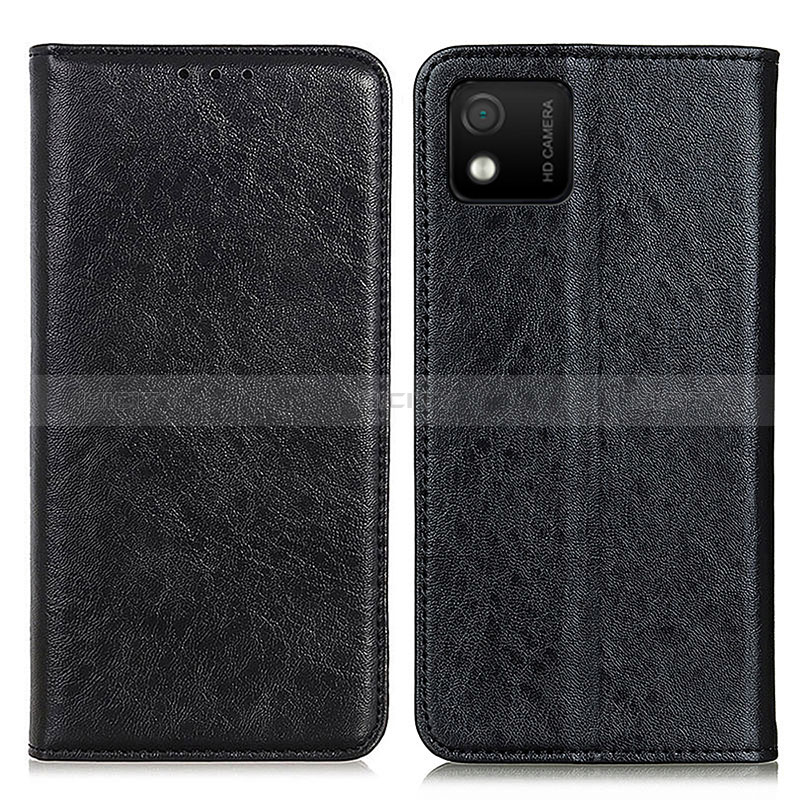 Funda de Cuero Cartera con Soporte Carcasa K01Z para Wiko Y52 Negro