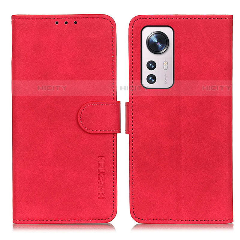 Funda de Cuero Cartera con Soporte Carcasa K01Z para Xiaomi Mi 12X 5G Rojo