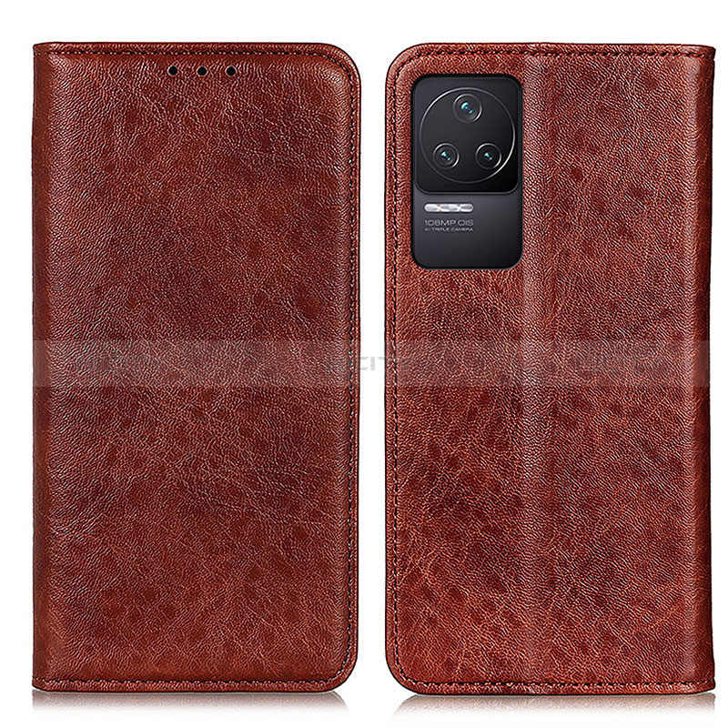 Funda de Cuero Cartera con Soporte Carcasa K01Z para Xiaomi Redmi K50 5G Marron