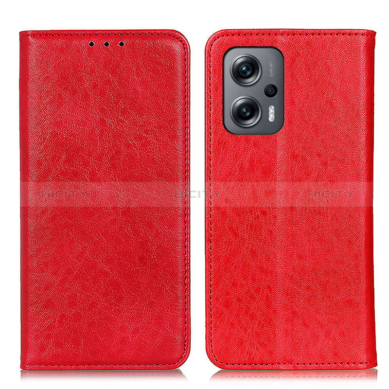 Funda de Cuero Cartera con Soporte Carcasa K01Z para Xiaomi Redmi K50i 5G Rojo