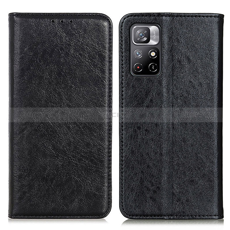 Funda de Cuero Cartera con Soporte Carcasa K01Z para Xiaomi Redmi Note 11 5G Negro