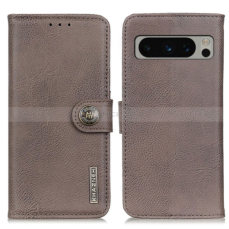 Funda de Cuero Cartera con Soporte Carcasa K02Z para Google Pixel 8 Pro 5G Gris