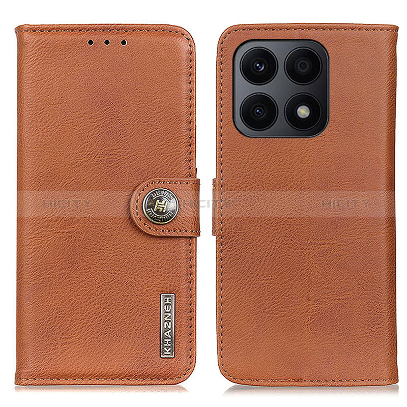 Funda de Cuero Cartera con Soporte Carcasa K02Z para Huawei Honor X8a 4G Marron