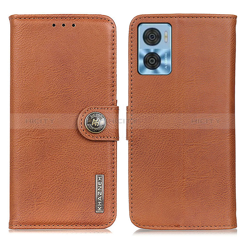 Funda de Cuero Cartera con Soporte Carcasa K02Z para Motorola Moto E22i