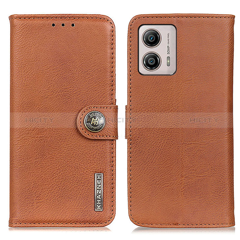 Funda de Cuero Cartera con Soporte Carcasa K02Z para Motorola Moto G53 5G Marron