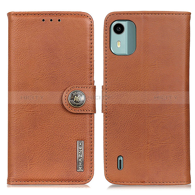 Funda de Cuero Cartera con Soporte Carcasa K02Z para Nokia C12 Marron