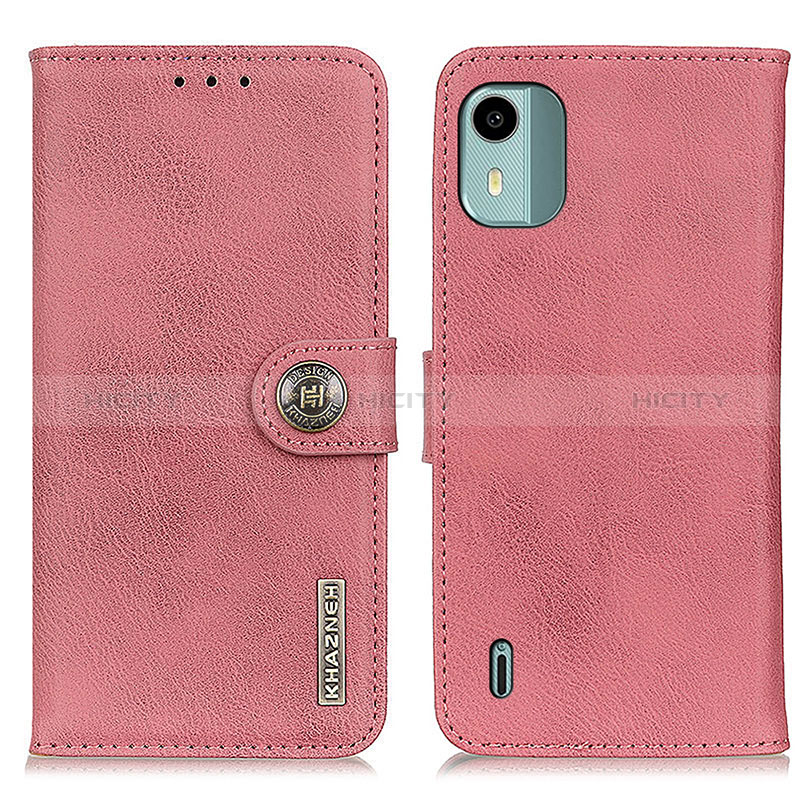 Funda de Cuero Cartera con Soporte Carcasa K02Z para Nokia C12 Plus Rosa