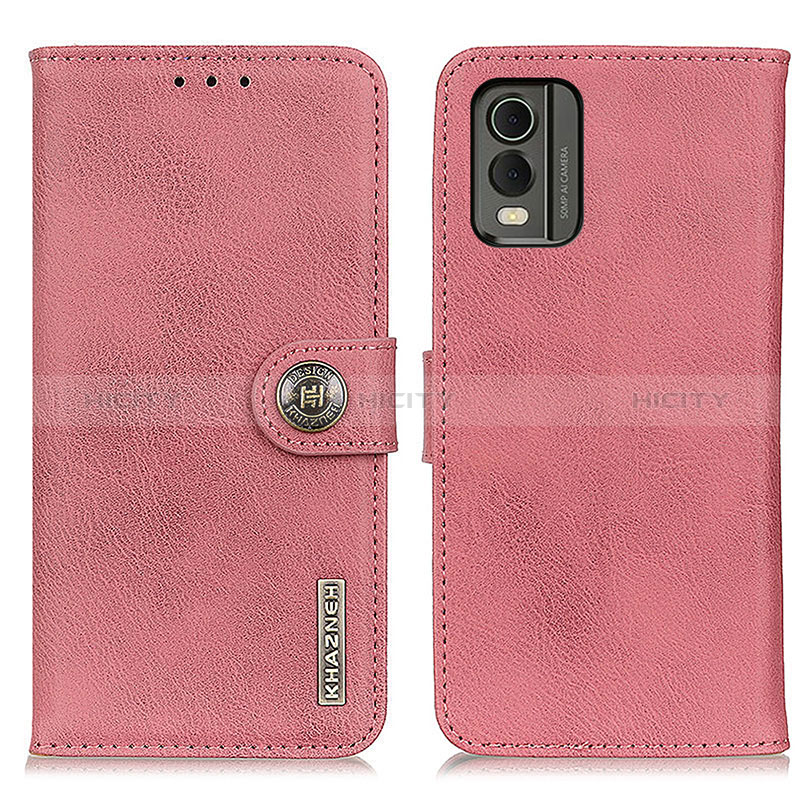 Funda de Cuero Cartera con Soporte Carcasa K02Z para Nokia C32 Rosa