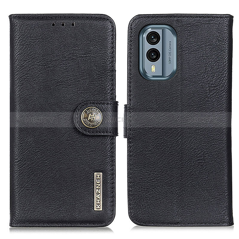 Funda de Cuero Cartera con Soporte Carcasa K02Z para Nokia X30 5G Negro