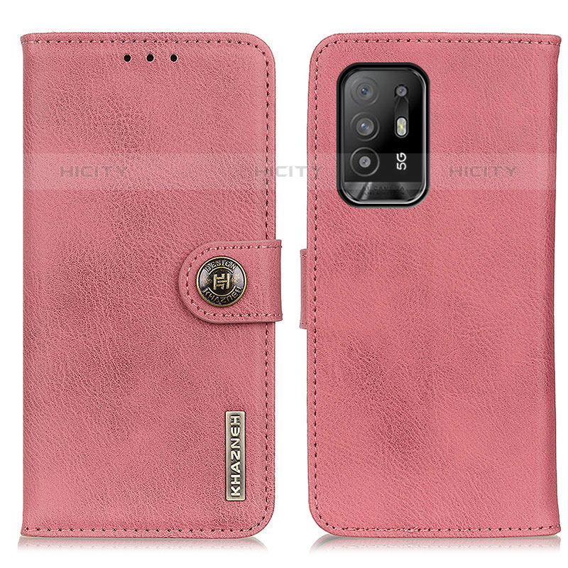 Funda de Cuero Cartera con Soporte Carcasa K02Z para Oppo A94 5G Rosa