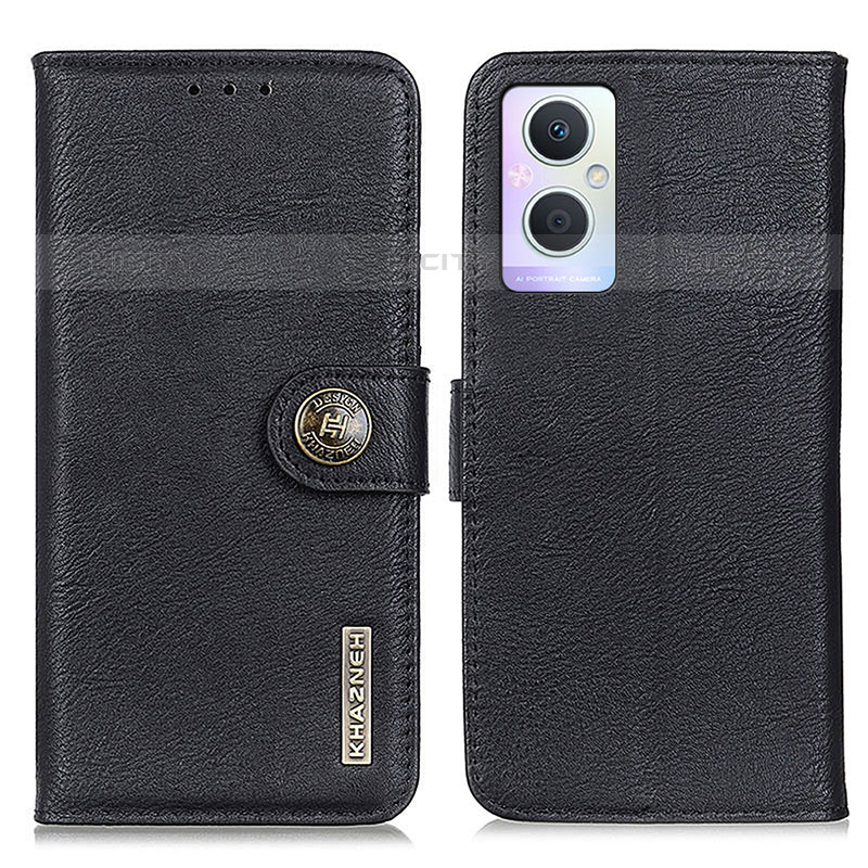 Funda de Cuero Cartera con Soporte Carcasa K02Z para Oppo F21 Pro 5G Negro