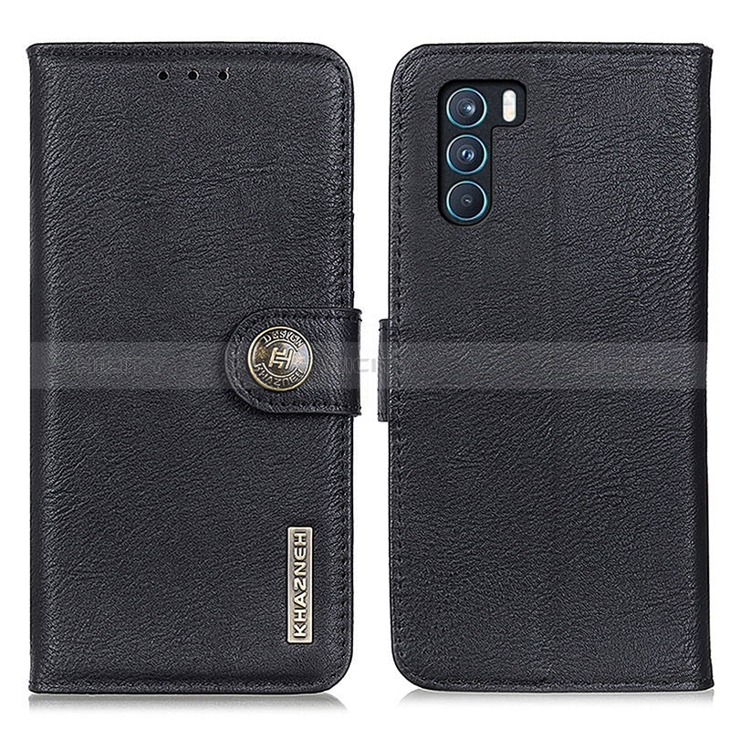 Funda de Cuero Cartera con Soporte Carcasa K02Z para Oppo K9 Pro 5G Negro