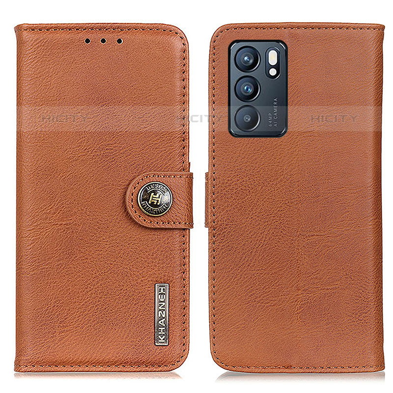 Funda de Cuero Cartera con Soporte Carcasa K02Z para Oppo Reno6 5G