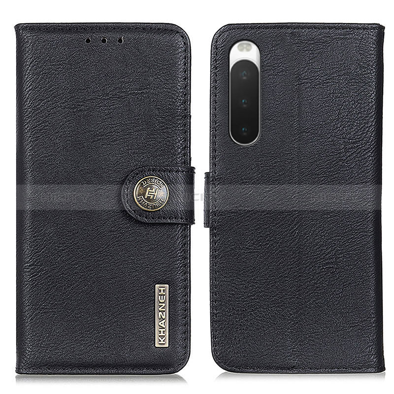 Funda de Cuero Cartera con Soporte Carcasa K02Z para Sony Xperia 10 IV Negro