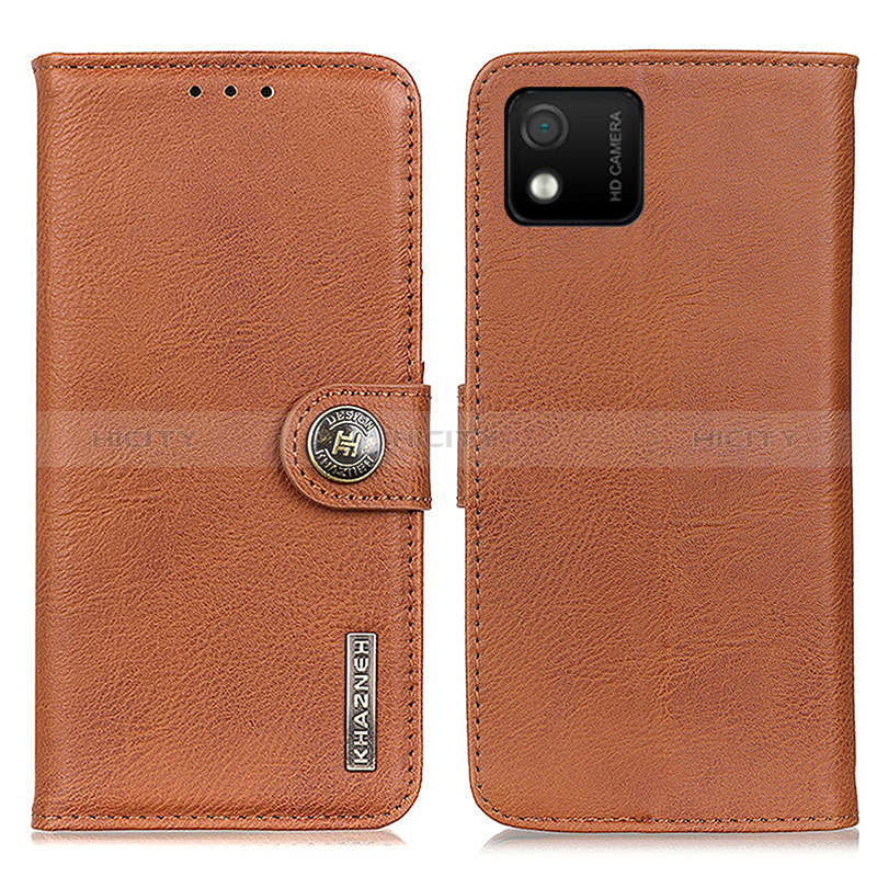 Funda de Cuero Cartera con Soporte Carcasa K02Z para Wiko Y52 Marron