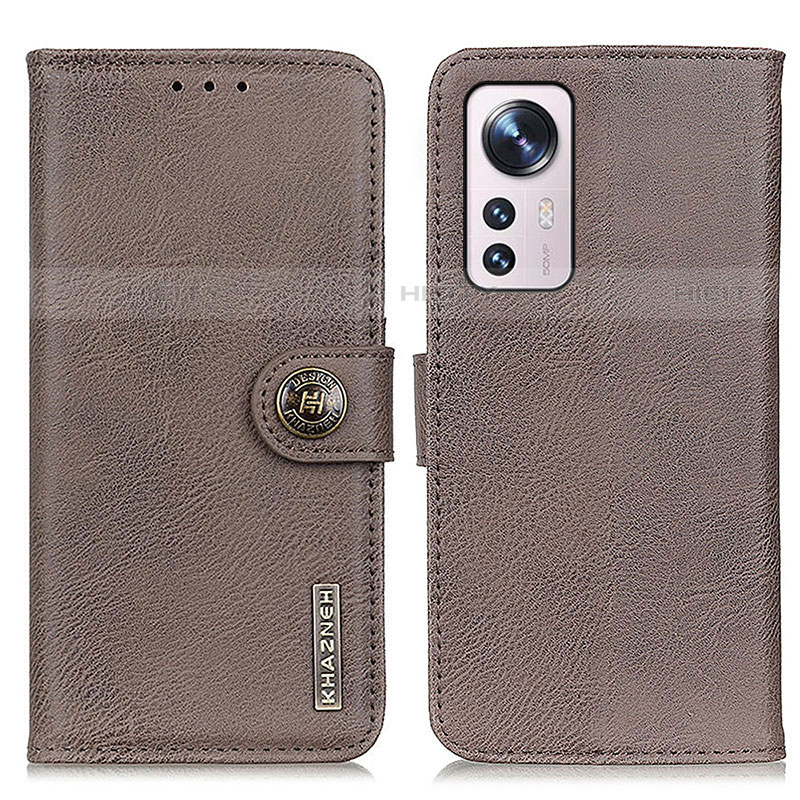 Funda de Cuero Cartera con Soporte Carcasa K02Z para Xiaomi Mi 12X 5G Gris